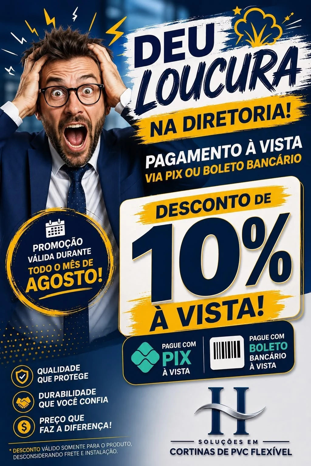 Campanha Nova Hera: desconto de 10% para pagamento à vista via Pix ou boleto bancário