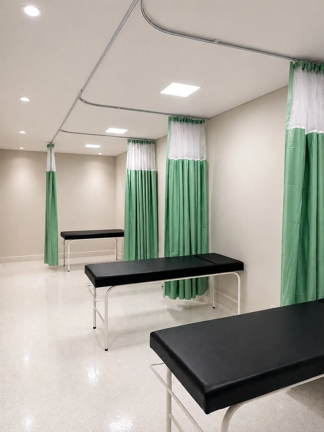 Instalação de cortinas em ambiente de atendimento